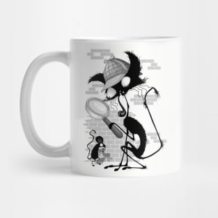 Cat Cartoon Funny Sherlock Holmes Parody Mug